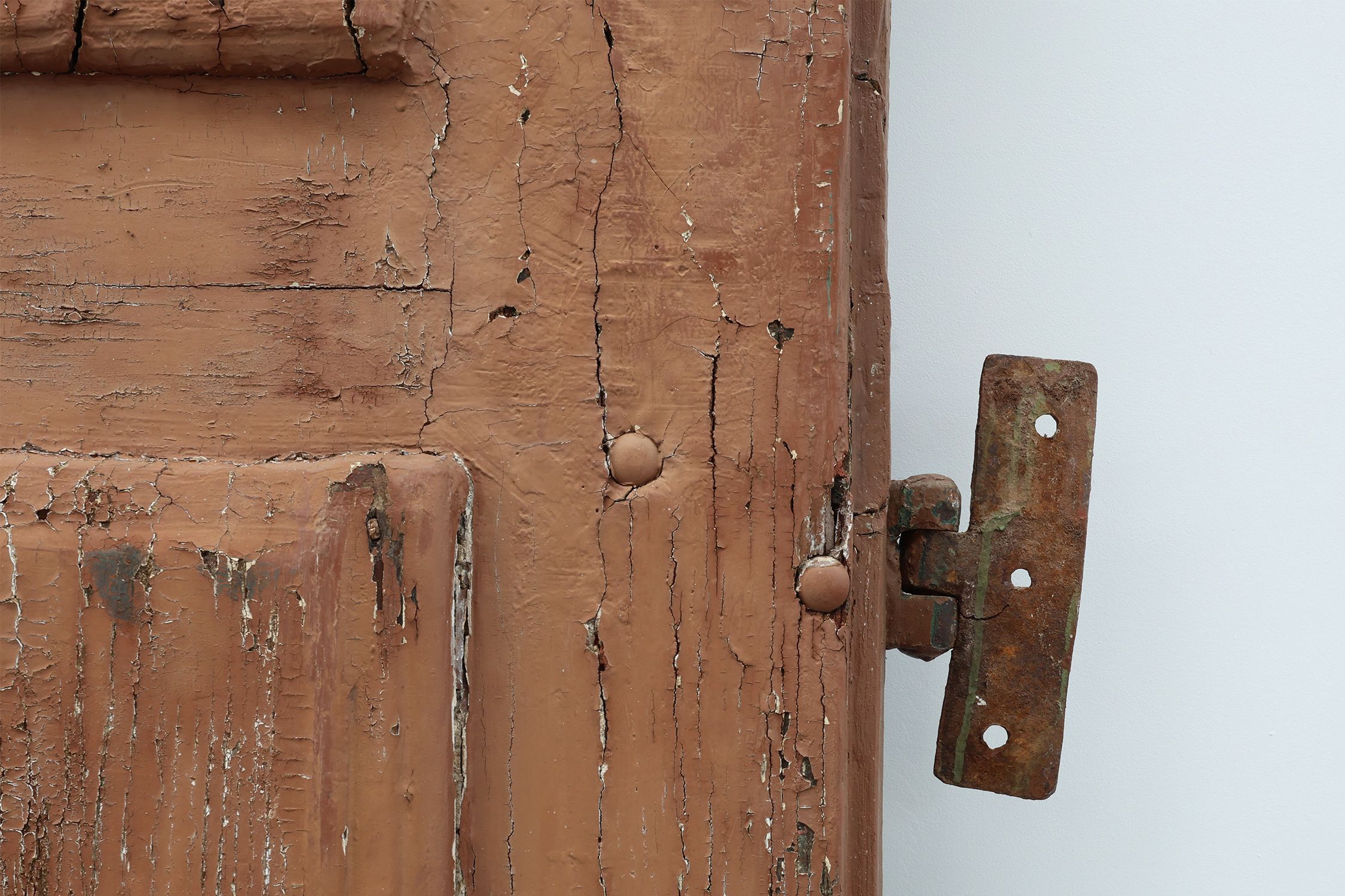 Large 17th century Monastery doors in terracotta lacquered oak, Portugalthumbnail